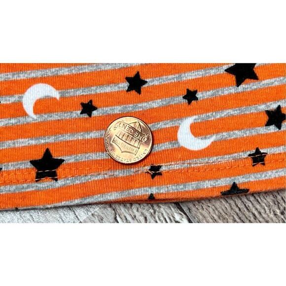 Celebrate Halloween Orange Stripe Moon Stars Sleepwear Pajama Pant Set 7 Spooky - Picture 11 of 12